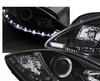 Forlygter Seat Leon Altea 09-12 Dagslys Sort