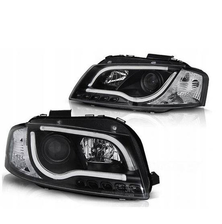 Audi A3 8P BLACK TUBE forlygter