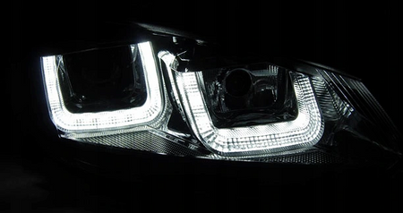 Forlygter Vw Golf Vi 6 08-12 Sort Led Drl