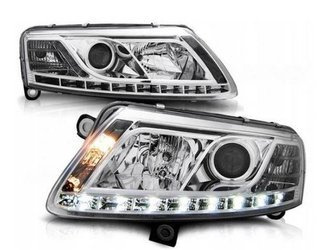 Forlygter Audi A6 C6 CHROM forlygter
