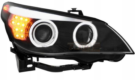 Forlygter BMW E60/E61 03-07 sort
