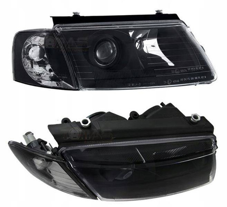 Forlygter Vw Passat B5 96-00 DEPO sorte linser