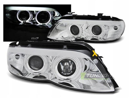 Bmw X5 E53 03-06 xenon-forlygter med kromring