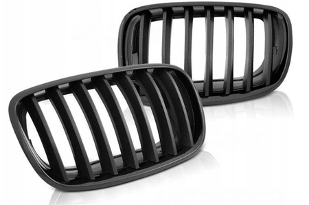 Frontgitter BMW X5 E70 X6 E71 08 SORT GLAS/MA