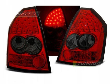 Chrysler 300c 04-08 røde røgfarvede led-lamper