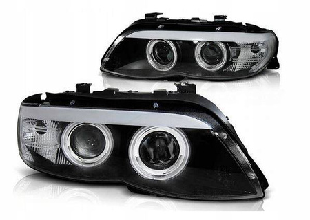 Forlygter BMW X5 E53 Ringe CCFL Sort D2S XEN