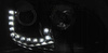 Forlygter Vw Golf V 5 03-09 led drl sort