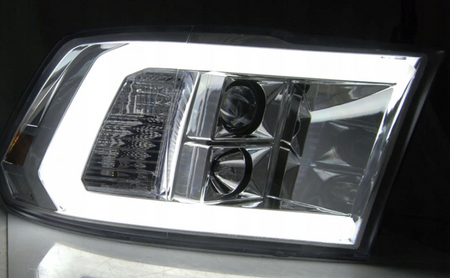 Tube Light Chrome forlygter til Dodge Ram 09-18