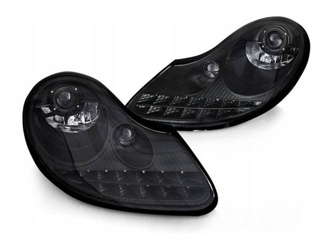 Forlygter sort mat led PORSCHE BOXSTER 911 996