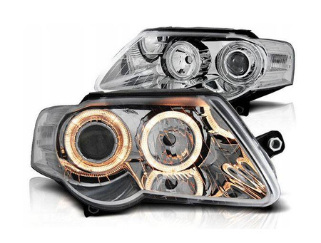 Forlygter VW Passat B6 CHROM RINGS