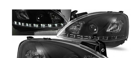 Forlygter Opel Corsa C BLACK DAYLIGHT