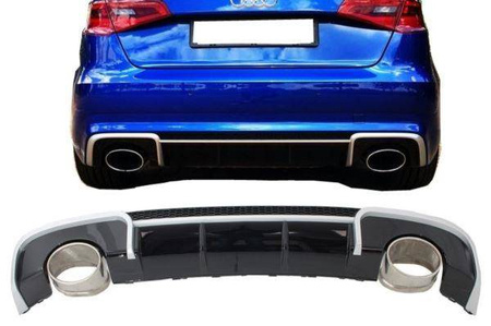 DIFFUSER AUDI A3 12-16 SPT / HAT LOOK RS3 TIPS