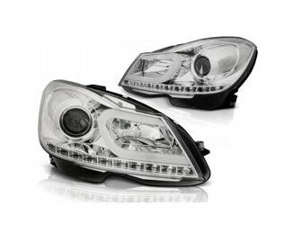Forlygter Mercedes W204 11-14 CHROME LED
