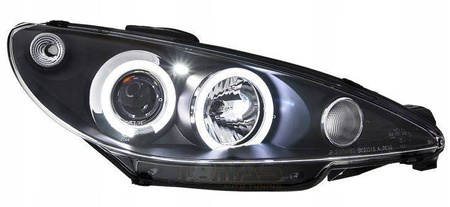 Peugeot 206 BLACK RINGI forlygter