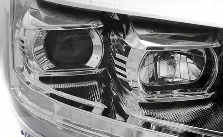 Forlygter ny VW T5 10-15 LED TUBE CHROME T6 LOOK DRL LIFT