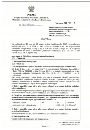 Virksomhedens ozongenerator DAWID 2