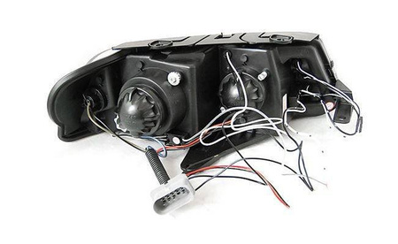VW Passat B5 3BG BLACK RINGS + LED-forlygter