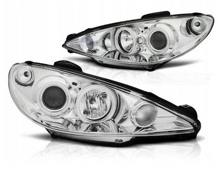 Forlygter Peugeot 206 02- Ringi Ccfl Chrome