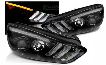 Ford Focus III mk3 15-18 sorte drl led dts-lygter