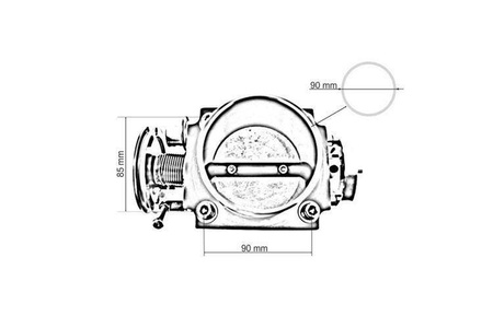 TurboWorks Toyota 1JZ 2JZ 90 mm spjældhus