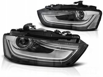 Forlygter TRUE DRL BLACK passer til AUDI A4 B8 12-1