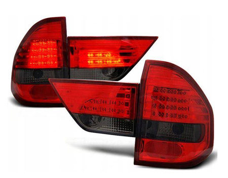 Bmw X3 E83 04-10 røde røgfarvede led-lygter
