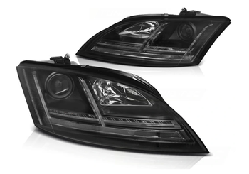 Audi Tt lygter 06-10 8j Sort Led Drl Dts Xenon