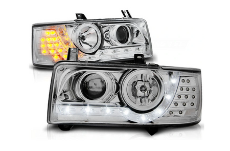 Forlygter Vw T4 90-03 Transporter Dagslys Krom