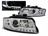 Forlygter Audi A4 B6 00-04 led rør krom