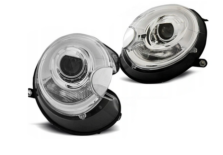 Mini Cooper forlygter 06-14 krom led