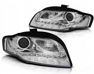 Forlygter Audi A4 B7 04-08 krom led