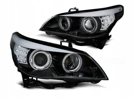 Forlygter BMW E60/E61 03-07 sort