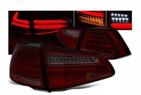LED-lys Vw Golf VII 7 13- rød smoke led bar