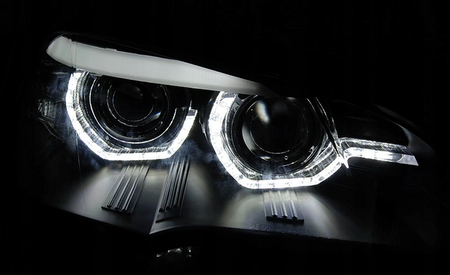 Lygter med fuld led i sort til Bmw X5 E70 07-13 Xenon D1S