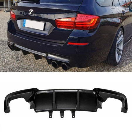 DIFFUSER BMW F10 F11 10-18 LOOK M5 CARBON BLACK