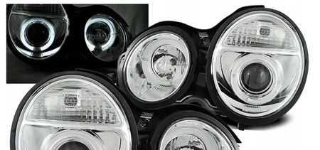 Forlygter mercedes w210 95-99 e-klasse ring krom