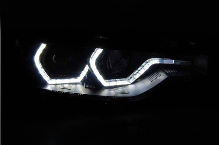 BMW F30 F31 11-15 LED BLACK DRL-forlygter