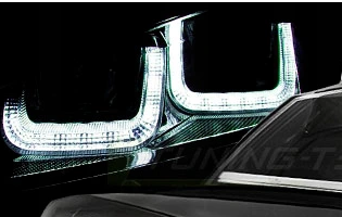 Forlygter Vw Golf Vii 7 12-17 Sort Led Drl