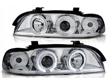 Bmw e39 ringi h1/h1 krom ringi-lygte forlygter