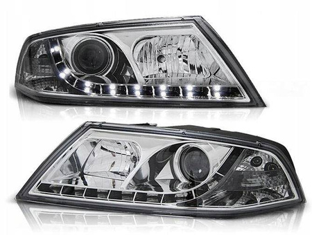 Skoda Octavia II 2 04-08 led krom xenon lygter