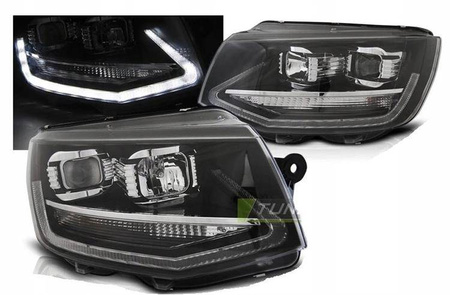 Vw T6 15- sort led tru drl forlygter