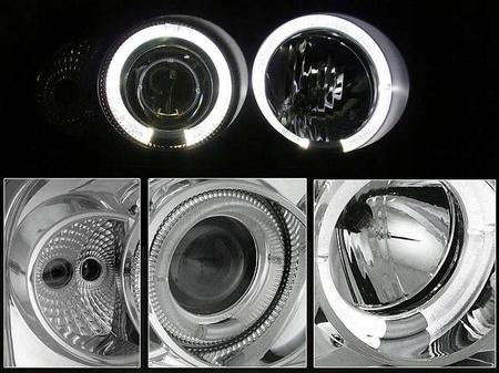 Forlygter Vw Golf 3 III 91-97 Ringi Chrome