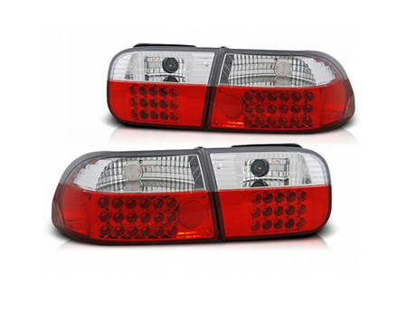 Honda Civic 91-95 2d/4d Røde hvide led-lygter