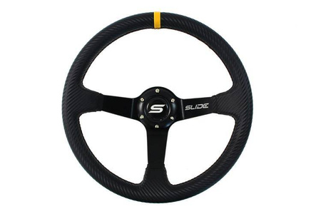 Styr SLIDE 350mm offset:80mm Carbon Yellow Strip