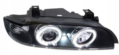 Forlygter BMW E39 sorte ringe