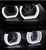 Lygter BMW E90/E91 05-08 sort ring led 3d