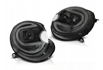 Led-forlygter i sort til Mini Cooper 06-14