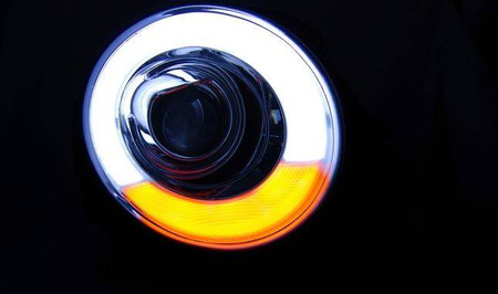 Mini Cooper forlygter 06-14 Sort Led-rør