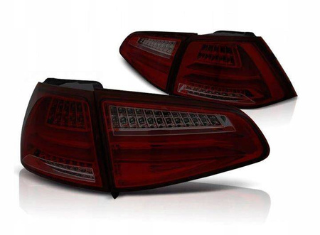 LED-lys Vw Golf VII 7 13- rød smoke led bar