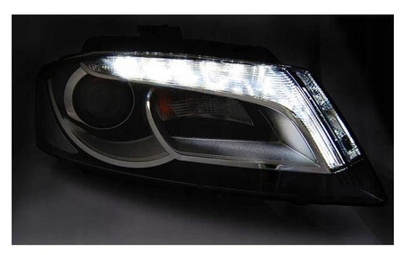 Forlygter AUDI A3 8P 08-12 SORT D
